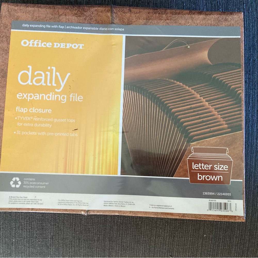 NEW Brown Expanding File